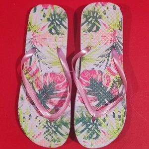 Juncture flip-flop sandals exotic design women's size M [7/8]